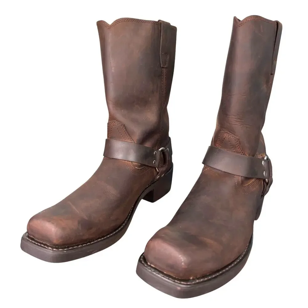 Durango Men’s Brown Leather Wide Harness Boots Size US 13 EE